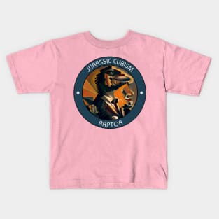 Jurassic Cubism - Raptor Kids T-Shirt